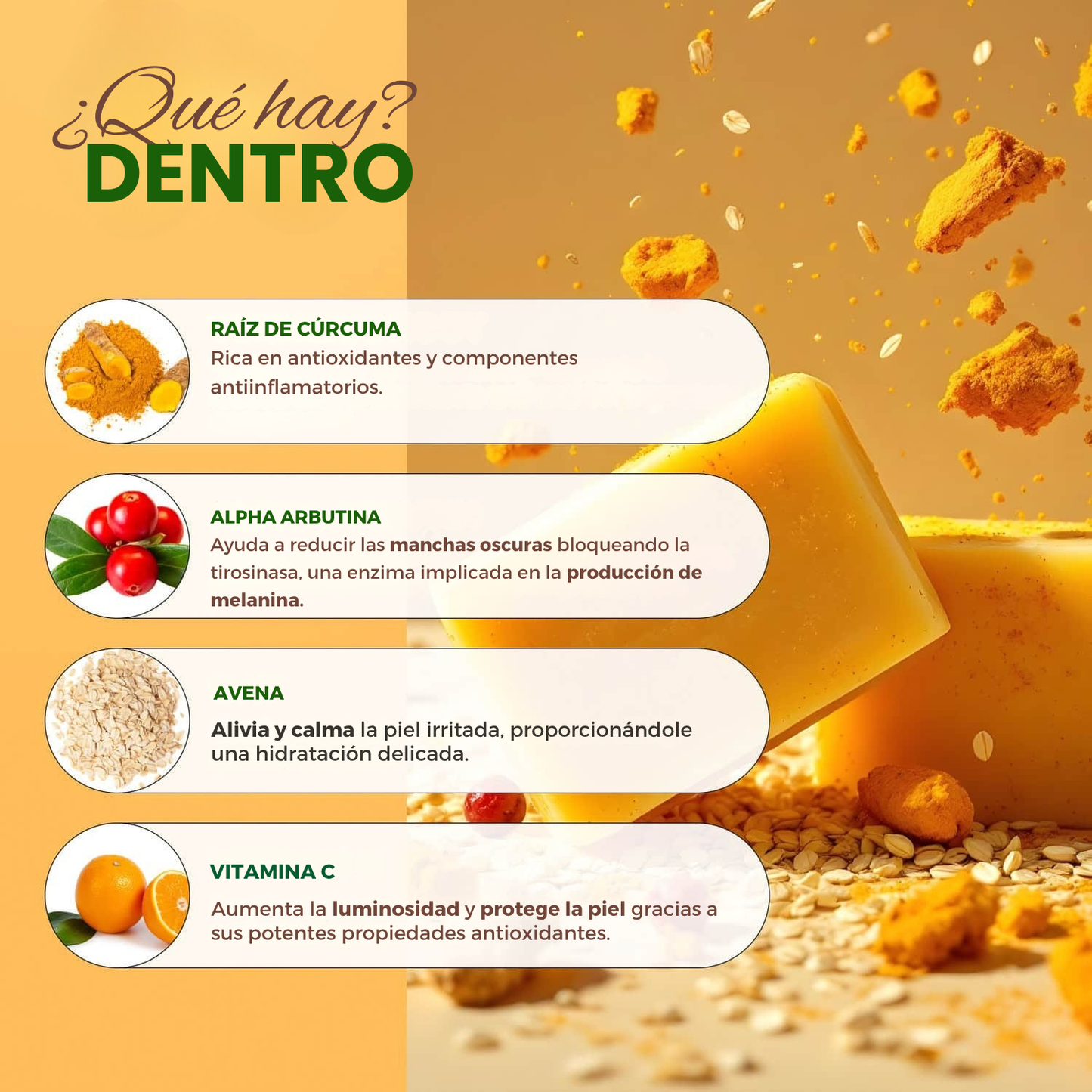 Jabón Anti-Manchas y Hiperpigmentación con Cúrcuma (+100 g GRATIS)