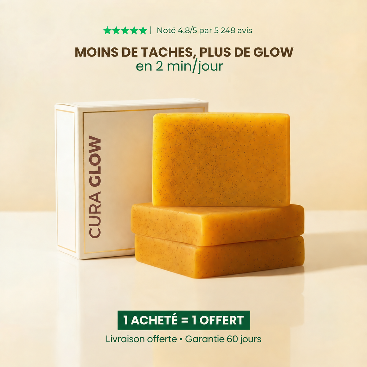 Savon Anti-Taches & Hyperpigmentation au Curcuma